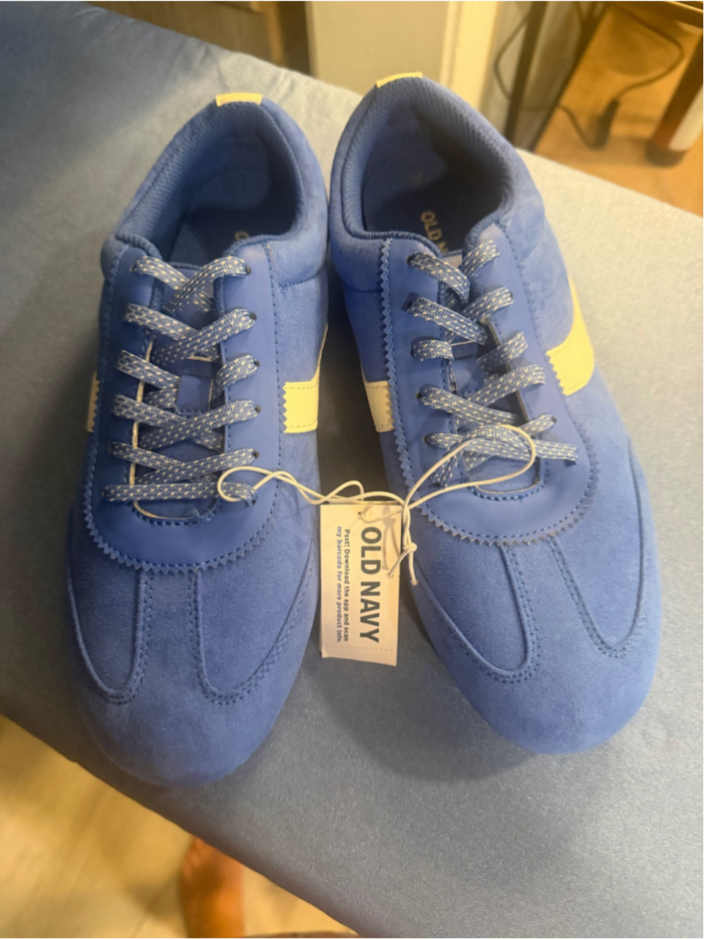 Women's Old Navy Blue and White Sneakers Size 8